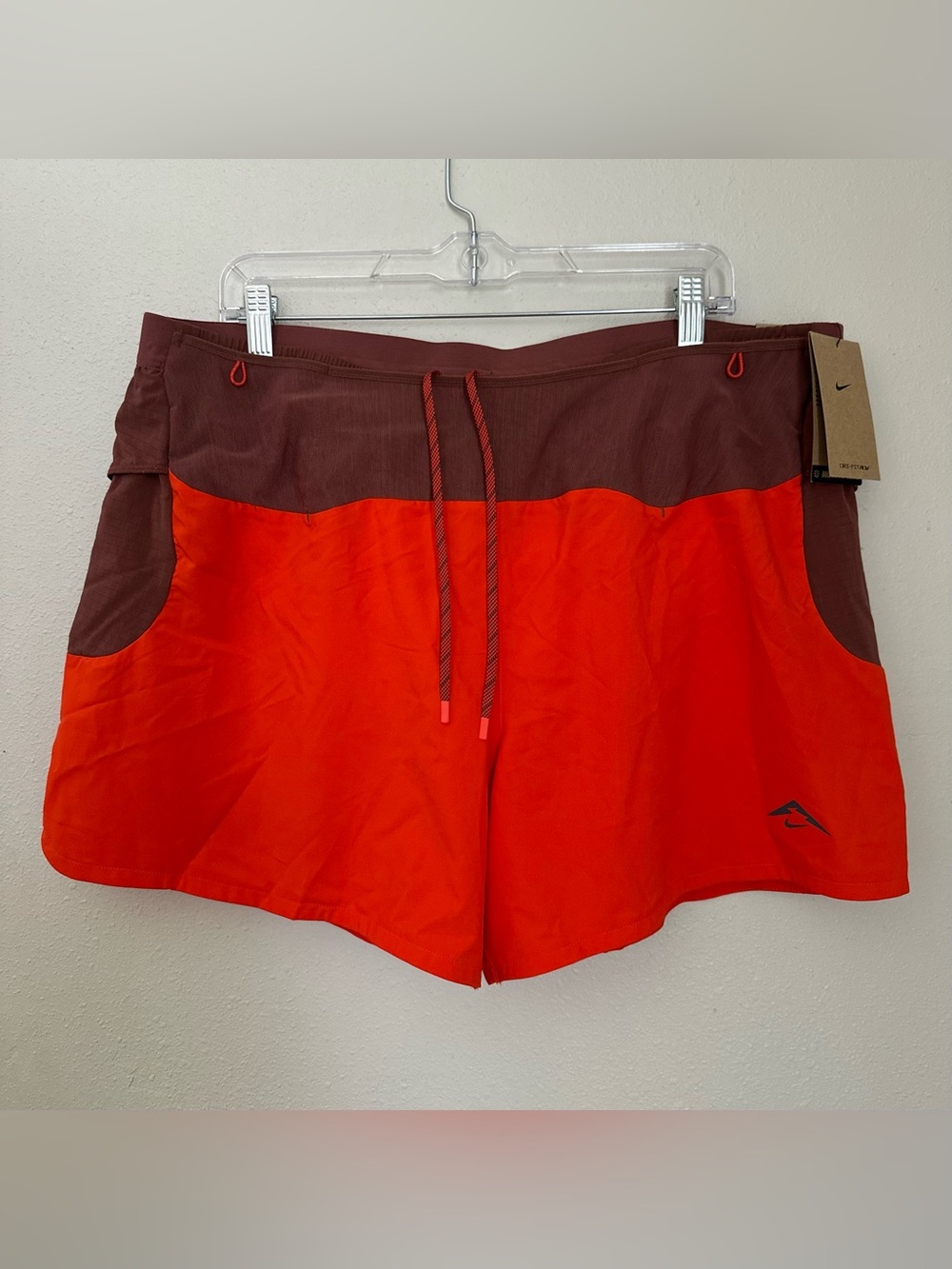 Nike Dri-FIT ADV Trail Running Shorts Men's Size XL 5" Orange Lined HJ3572-633